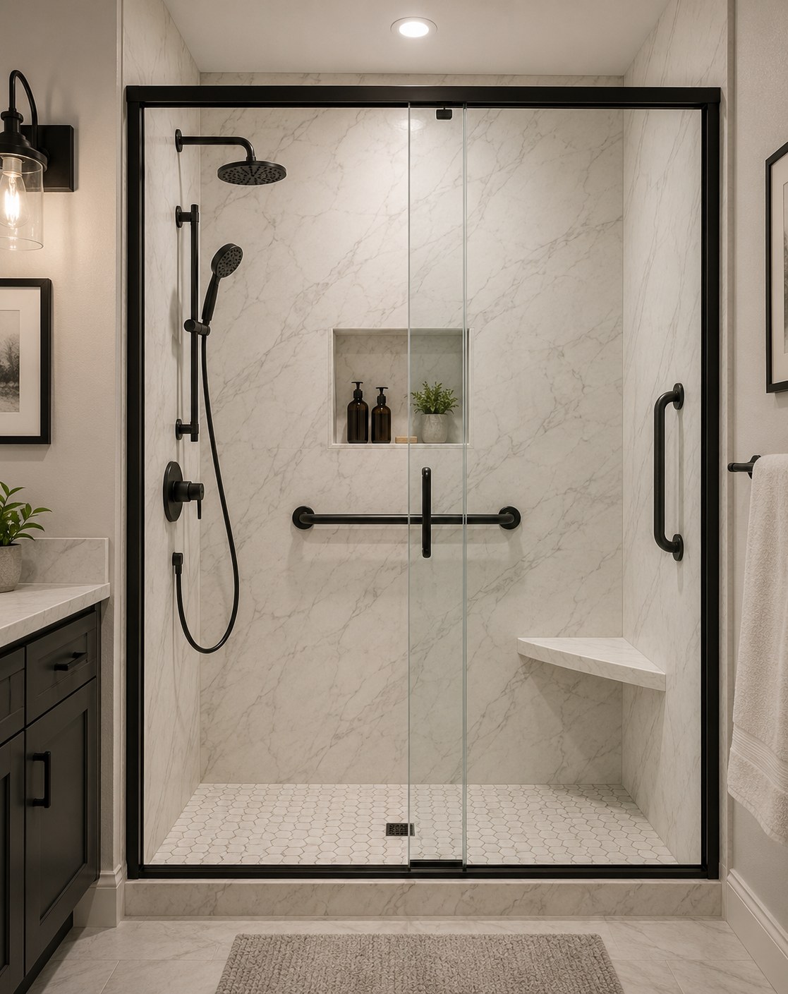 Tub to shower conversion walk-in shower Pittsburgh